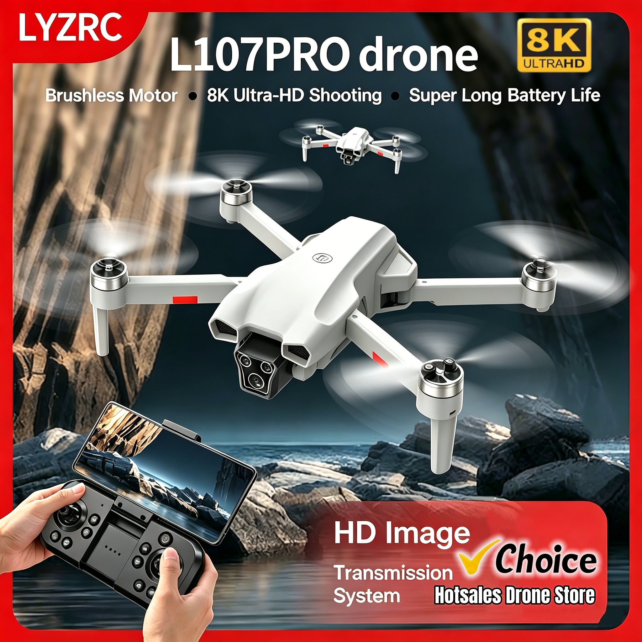 Drone Rc Gt50 - New L107 PRO Drone 8k Aerial