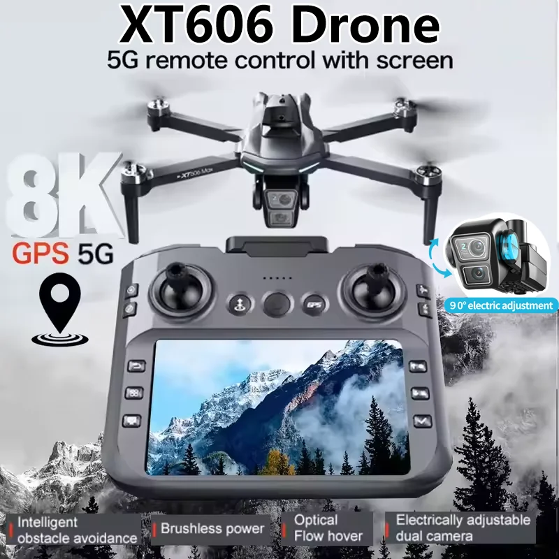 Drone Rc Gt50 - XT606 Foldable Drone 4K Dual Cameras