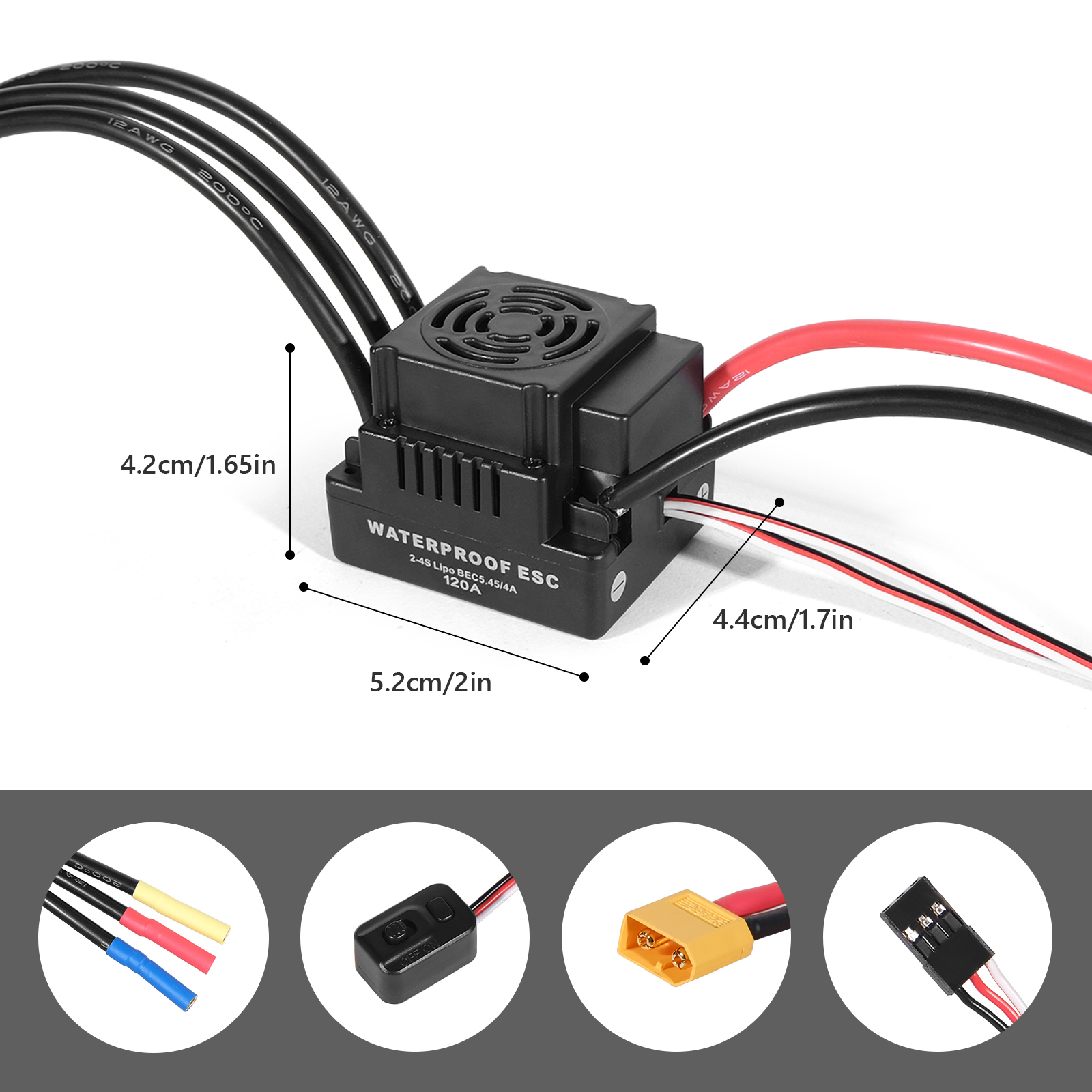 Esc 4In1 Brushless - Upgrade Sensorless 60A 80A 120A S-80A