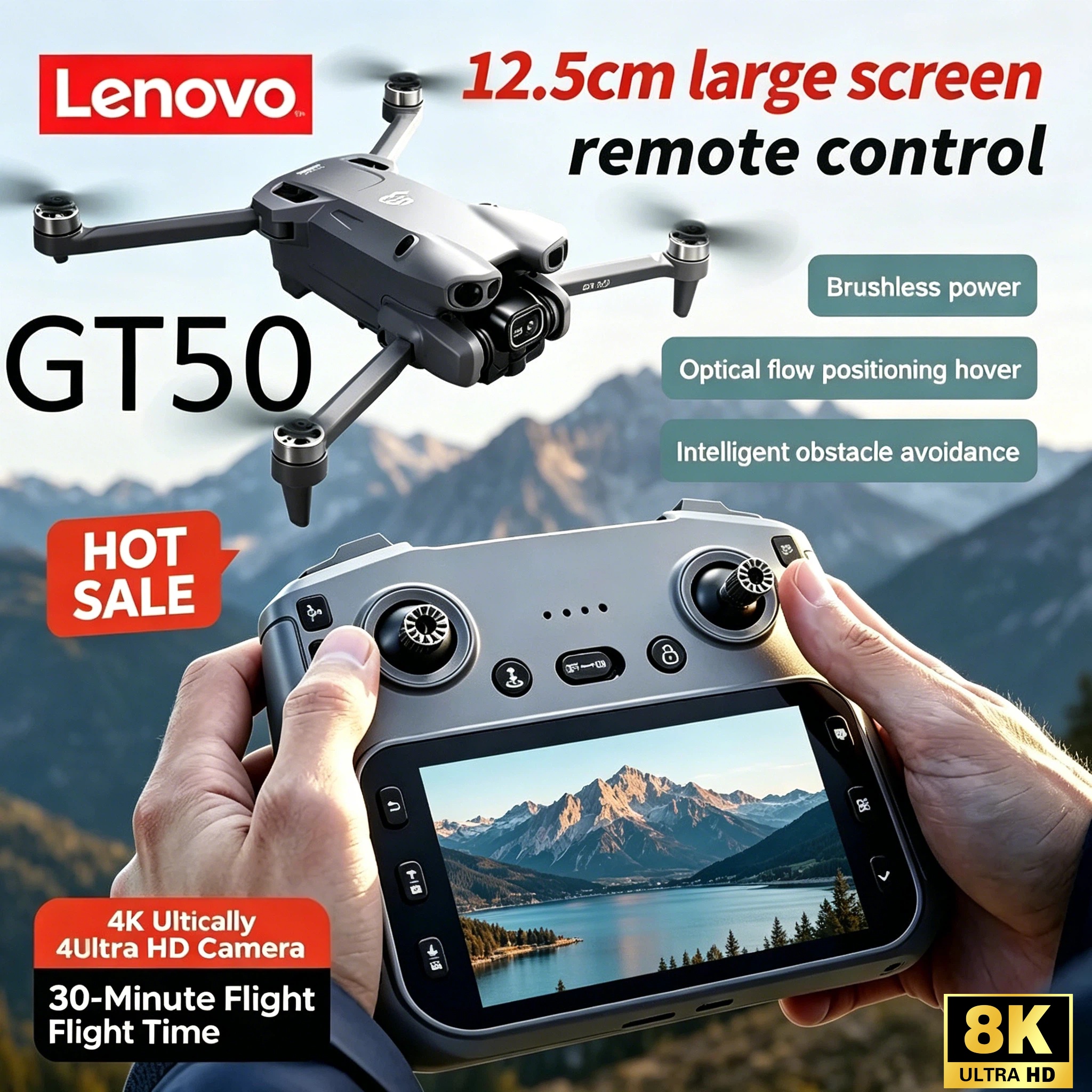Drone Rc Gt50 - Lenovo GT50 5G Drone with Screen