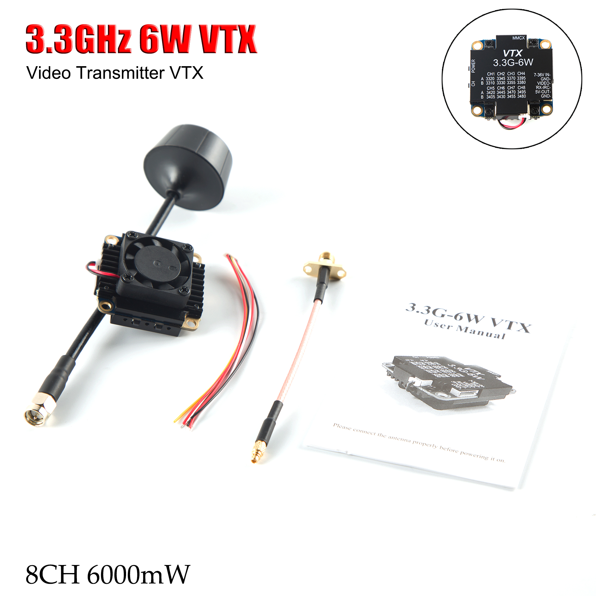 Drone Rc Diy - FPV Video Transmitter 3.3G 6W VTX