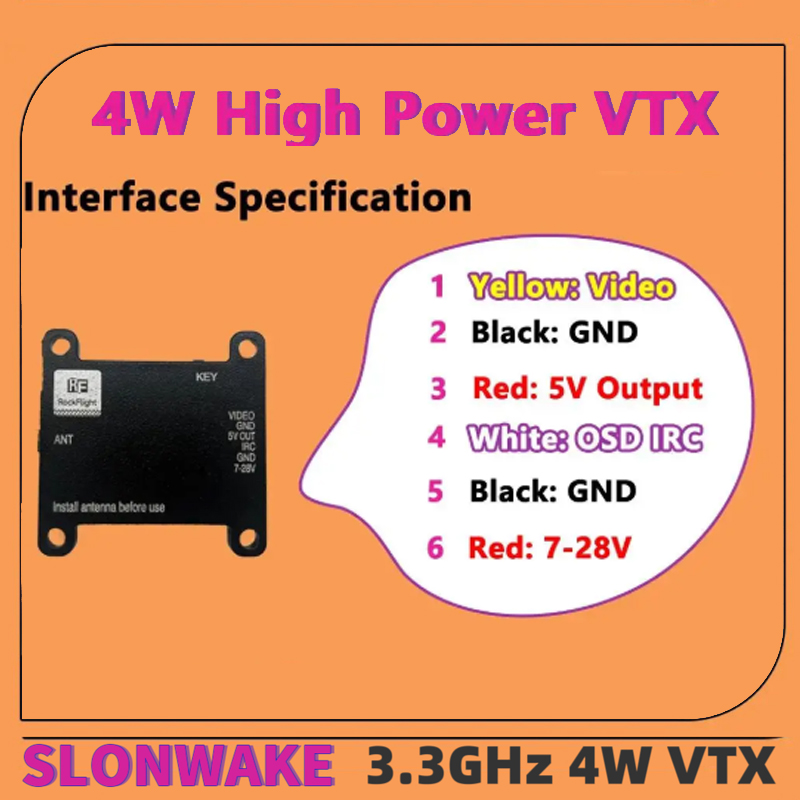 SLONWAKE FPV 3.3G 16CH 4000mW  – обзор и цена Drone With Rc Controller