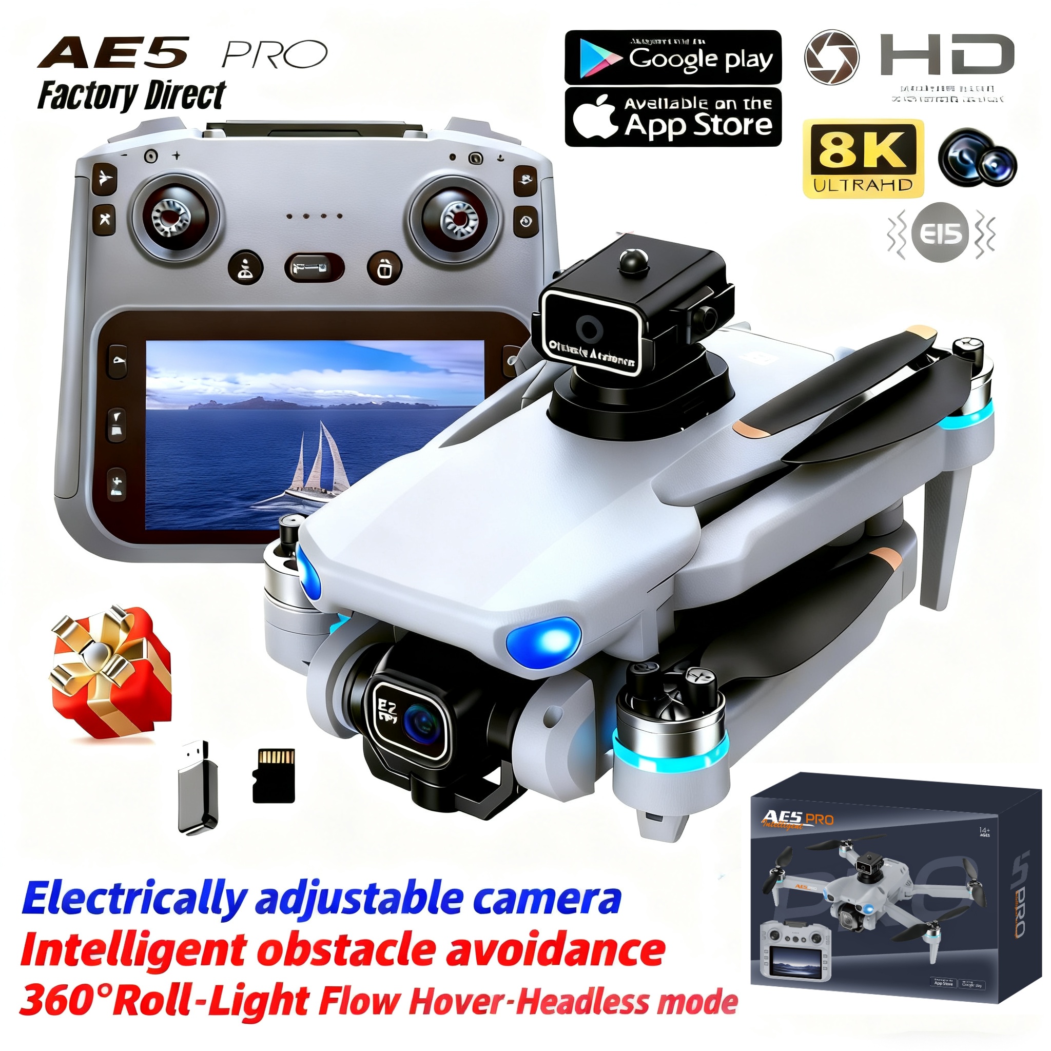2026 New AE5 Pro Drone 8K HD 4 – обзор и цена Drone Rc Gt50