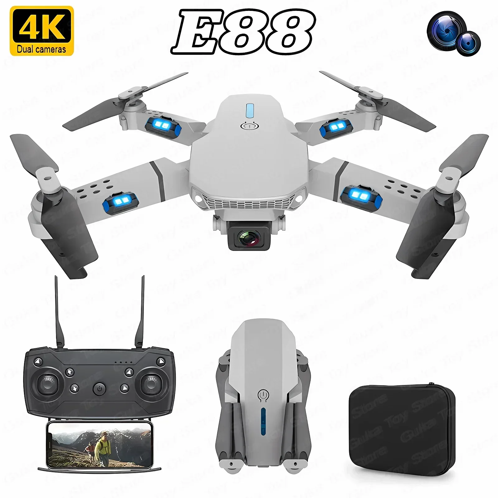 E88 Pro WIFI FPV Drone Wide An – обзор и цена Drone Rc Foldable