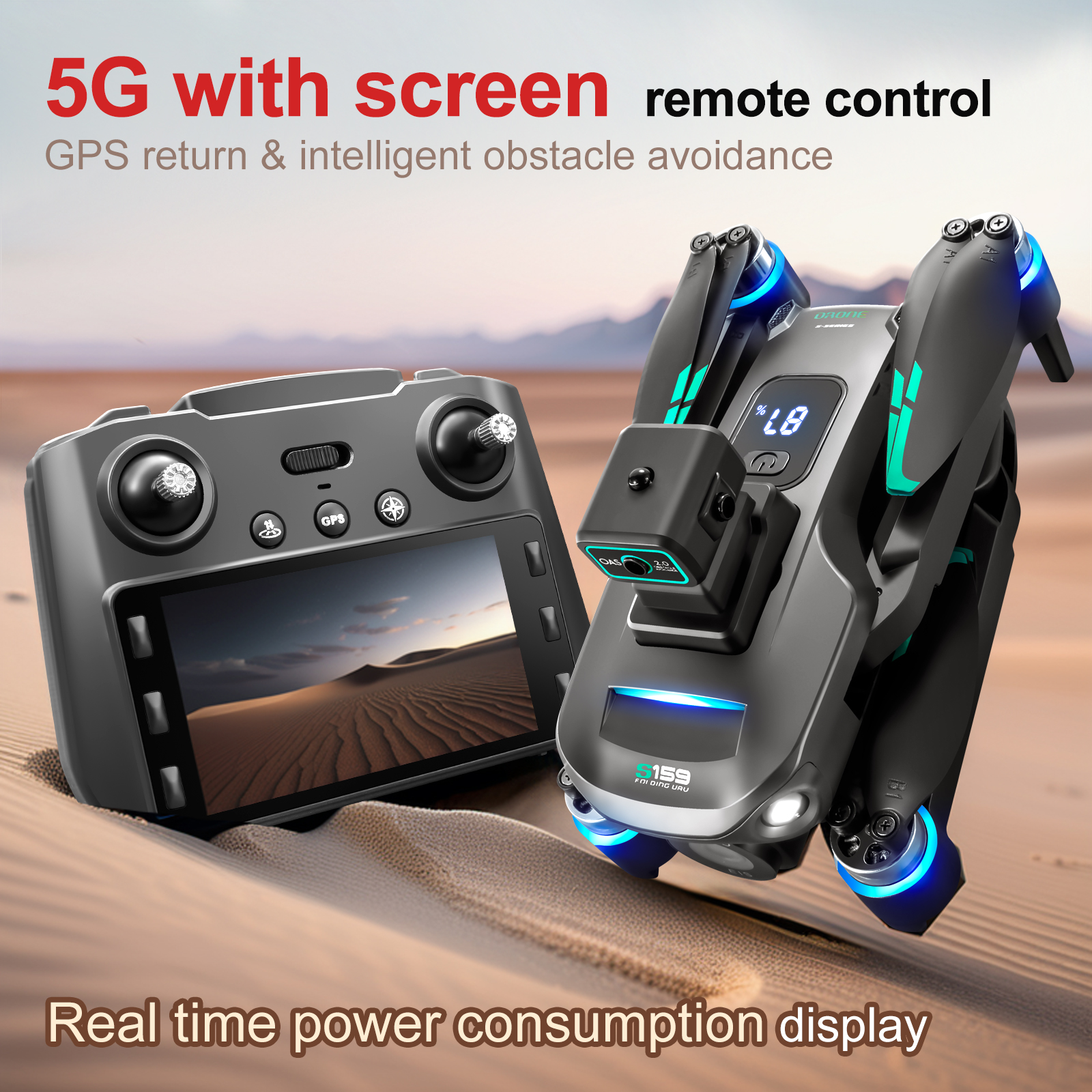 S159 GPS Drone 8K HD Camera Sc – обзор и цена Drone Rc Gps S159