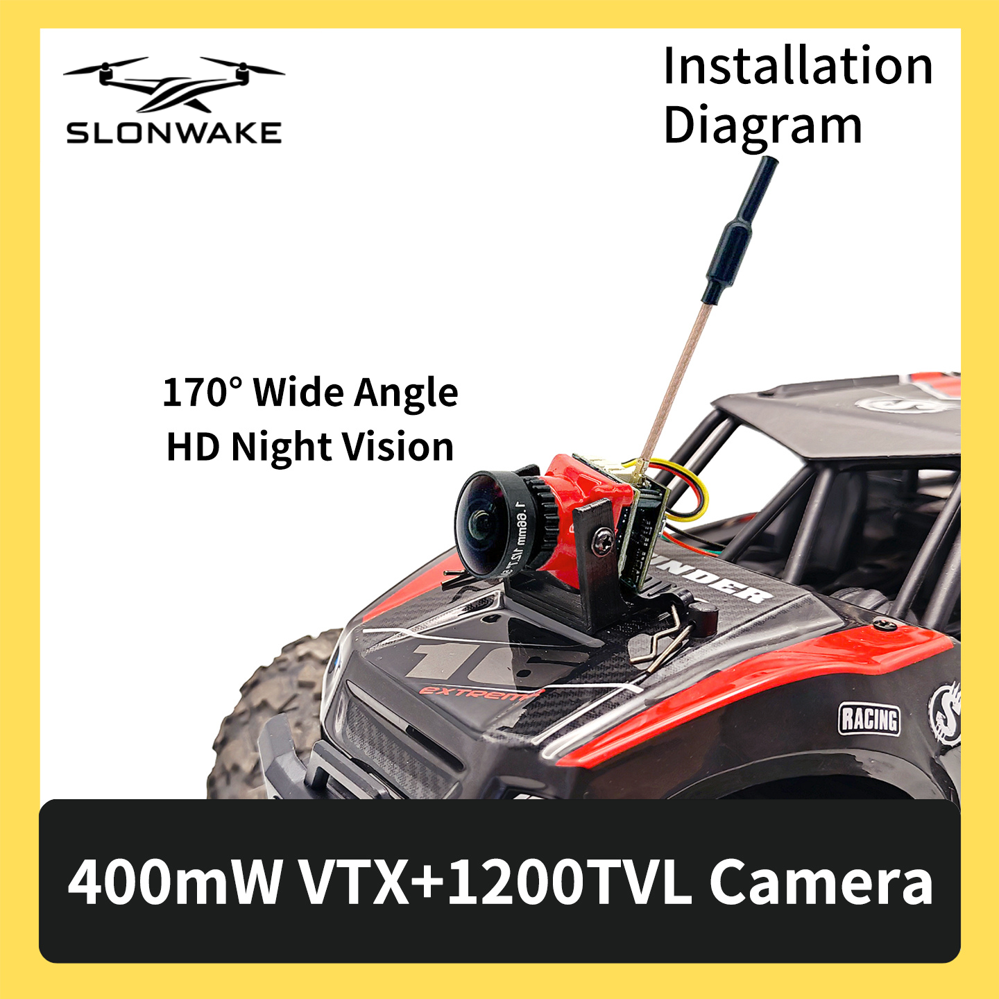 SLONWAKE 5.8G 48CH FPV 400mw V – обзор и цена Drone Rc Receiver And Transmitter