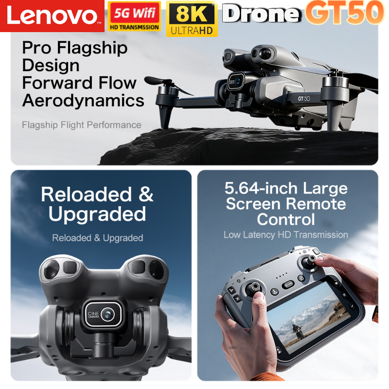 Lenovo Drone 8K Camera GT8 GT5 – обзор и цена Drone Rc Gt50