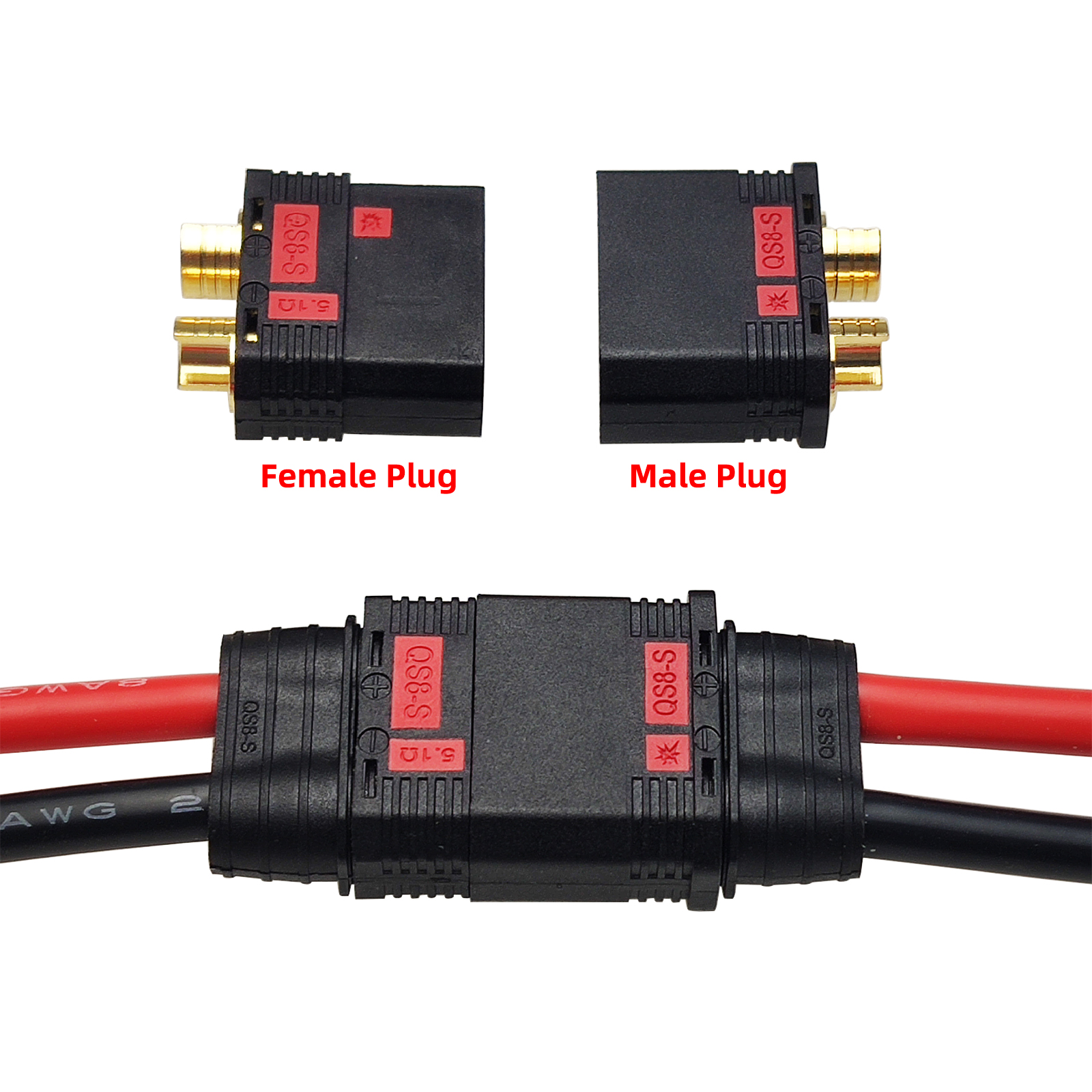 QS8-S Anti Spark Connector Ada – обзор и цена Drone Rc Harness