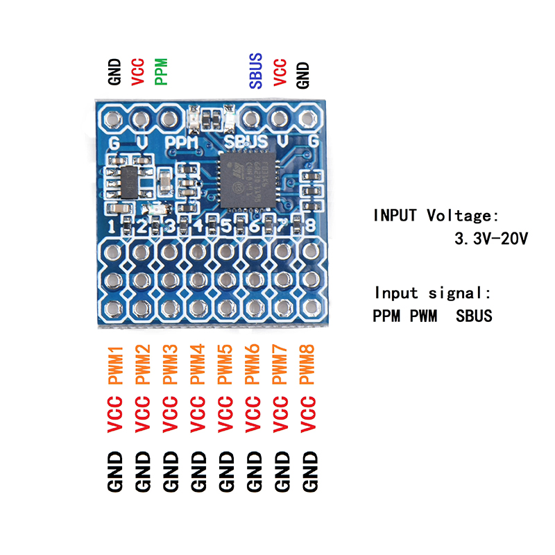 8CH PWM PPM SBUS Signal Conver – обзор и цена Drone Rc Signal
