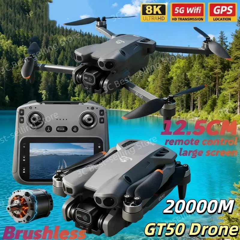 GT50 Mini Drone Dual Camera 8K – обзор и цена Drone Rc Gt50